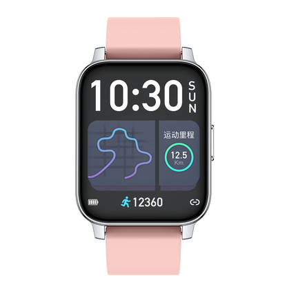 Smartwatch idealStore XBest, Ecran HD Curbat 3D, Notificari, Functii de Sanatate, Monitorizare Tensiune, Oxigen, Ritm Cardiac, Roz
