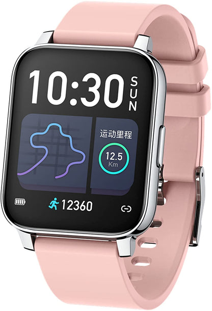 Smartwatch idealStore XBest, Ecran HD Curbat 3D, Notificari, Functii de Sanatate, Monitorizare Tensiune, Oxigen, Ritm Cardiac, Roz