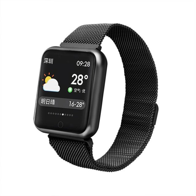 Smartwatch IDL Prestige 68 cu bratara metalica, Display de 1.3 inch IPS color Tactil, Monitorizare Ritm Cardiac, Presiune Vasculara, Incarcare Magnetica, Bluetooth 4.0, Android 4.4 / IoS 9.0, Culoare Negru