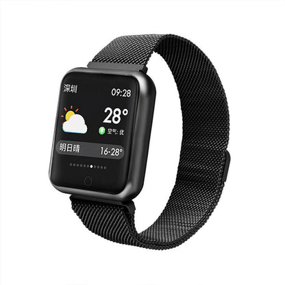 Smartwatch IDL Prestige 68 cu bratara metalica, Display de 1.3 inch IPS color Tactil, Monitorizare Ritm Cardiac, Presiune Vasculara, Incarcare Magnetica, Bluetooth 4.0, Android 4.4 / IoS 9.0, Culoare Negru