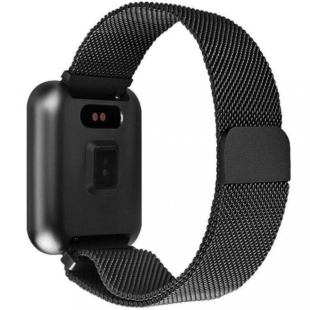 Smartwatch idealSTORE LUXURY P68 cu bratara metalica, Display de 1.3 inch IPS color Tactil, Monitorizare Ritm Cardiac, Presiune Vasculara, Incarcare Magnetica, Bluetooth 4.0, Android 4.4 / IoS 9.0, Negru