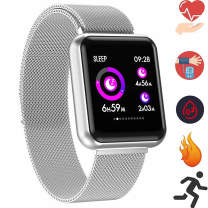 Smartwatch IDL Prestige 68 cu bratara metalica, Display de 1.3 inch IPS color Tactil, Monitorizare Ritm Cardiac, Presiune Vasculara, Incarcare Magnetica, Bluetooth 4.0, Android 4.4 / IoS 9.0, Culoare Silver