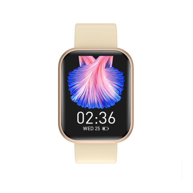 Ceas Smartwatch idealStore ProSmart Monitorizare Temperatura Corporala, Ritm Cardiac, Oxigen, Moduri Sport, Rezistent la Apa IP68, Ecran Complet Tactil, Gold