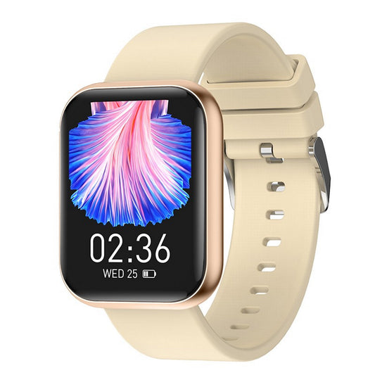 Ceas Smartwatch idealStore ProSmart Monitorizare Temperatura Corporala, Ritm Cardiac, Oxigen, Moduri Sport, Rezistent la Apa IP68, Ecran Complet Tactil, Gold