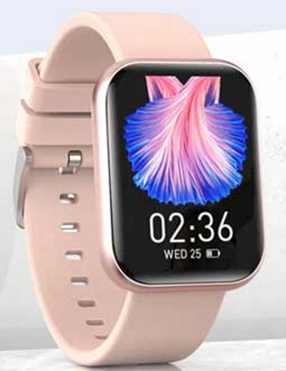 Ceas Smartwatch idealStore ProSmart Monitorizare Temperatura Corporala, Ritm Cardiac, Oxigen, Moduri Sport, Rezistent la Apa IP68, Ecran Complet Tactil, Roz