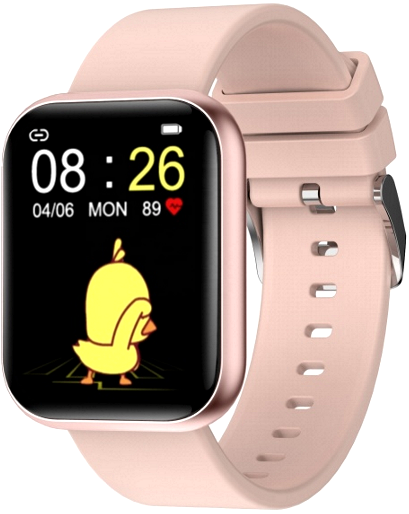 Ceas Smartwatch idealStore ProSmart Monitorizare Temperatura Corporala, Ritm Cardiac, Oxigen, Moduri Sport, Rezistent la Apa IP68, Ecran Complet Tactil, Roz