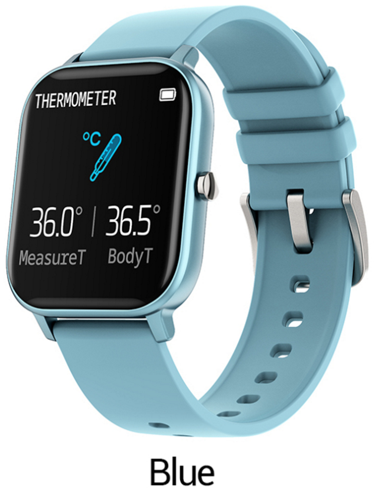 Ceas Smartwatch P8T Optimus idealStore, Curea Silicon, Albastru, Impermeabil, 1.4 inch Full Touch Screen, Notificari App, Sedentary Reminder, Control Camera, Music Cotrol, Anti-Lost, Monitorizare Ritm Cardiac, Arderea Caloriilor, Pedometru, Cronometru