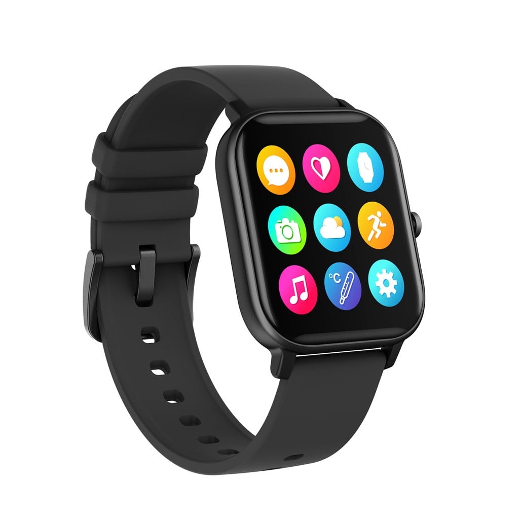 SmartWatch idealStore New P8T, Ecran Full Touch 1.4 Inch, Notificari Apeluri, Mesaje, Aplicatii, Rezistent la Apa IP67, Mod Anti-Lost, Monitorizare Ritm Cardiac, Control Camera, Pedometru, Design Compact, Curea din Silicon