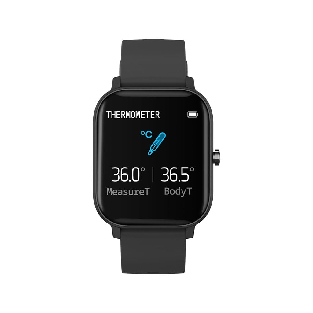 Ceas Smartwatch P8T Optimus idealStore, Curea Silicon, Negru, Impermeabil, 1.4 inch Full Touch Screen, Notificari App, Sedentary Reminder, Control Camera, Music Cotrol, Anti-Lost, Monitorizare Ritm Cardiac, Arderea Caloriilor, Pedometru, Cronometru