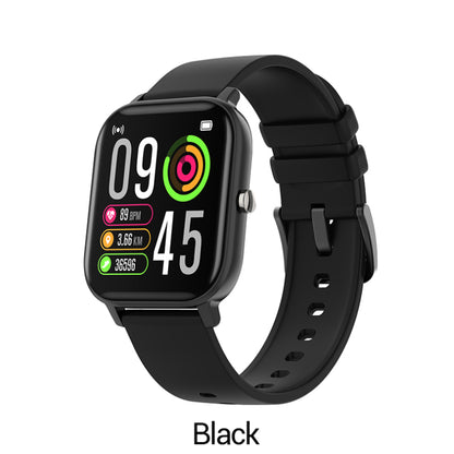 Ceas Smartwatch P8T Optimus idealStore, Curea Silicon, Negru, Impermeabil, 1.4 inch Full Touch Screen, Notificari App, Sedentary Reminder, Control Camera, Music Cotrol, Anti-Lost, Monitorizare Ritm Cardiac, Arderea Caloriilor, Pedometru, Cronometru