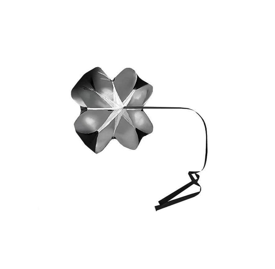 Parasuta Premium POWER SPORT idealSTORE, pentru alergare, viteza, rezistenta si antrenamente sportive, Material rezistent, Circumferinta 114 cm, Lungimea centurii 112 cm, Dimensiuni 105 x 105 cm, Include geanta pentru depozitare