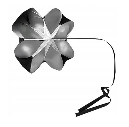 Parasuta Premium POWER SPORT idealSTORE, pentru alergare, viteza, rezistenta si antrenamente sportive, Material rezistent, Circumferinta 114 cm, Lungimea centurii 112 cm, Dimensiuni 105 x 105 cm, Include geanta pentru depozitare