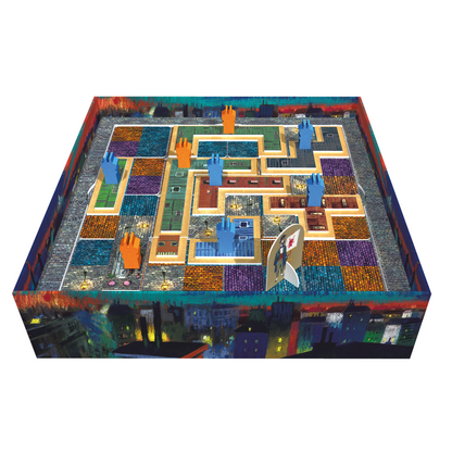 Joc de Societat-Paris - Orasul Luminilor idealSTORE, Include 16 Placute Pavaj Patrate, 12 Piese Cladire, O Plansa de Joc, 14 Cosuri de fum, 8 Jetoane de Actiune, 12 Carti Postale cu Actiuni