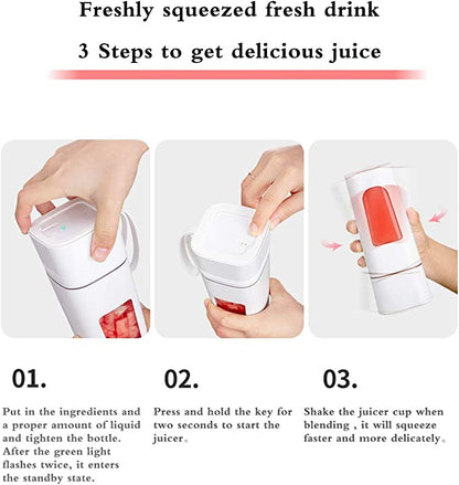 Mini Blender Portabil Multifunctional PASSION FRUIT IdealStore, Incarcare Magnetica, Capacitate 350 ml, 1200 mAH x2, Material Tritan, Straturi Duble, Cutit plat cu 4 Lame 3D, Autonomie Mare