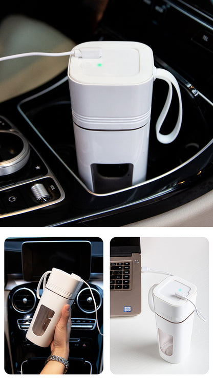 Mini Blender Portabil Multifunctional PASSION FRUIT IdealStore, Incarcare Magnetica, Capacitate 350 ml, 1200 mAH x2, Material Tritan, Straturi Duble, Cutit plat cu 4 Lame 3D, Autonomie Mare