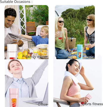 Mini Blender Portabil Multifunctional PASSION FRUIT IdealStore, Incarcare Magnetica, Capacitate 350 ml, 1200 mAH x2, Material Tritan, Straturi Duble, Cutit plat cu 4 Lame 3D, Autonomie Mare