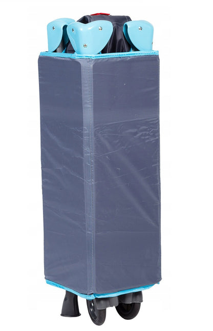 Patut Turistic, EcoToys, Pliant, cu Plasa de Tantari, Albastru