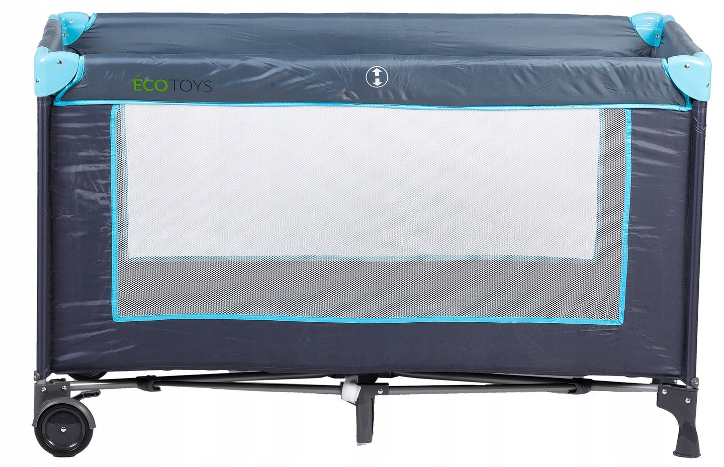 Patut Turistic, EcoToys, Pliant, cu Plasa de Tantari, Albastru