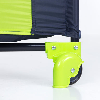 Patut Turistic pliabil Ideal Travel, ideal pentru calatorii dar si patut traditional, design solid si elastic, constructie solida in 7 puncte, material premium, saltea moale si pliabila, geanta transport inclusa culoare Verde