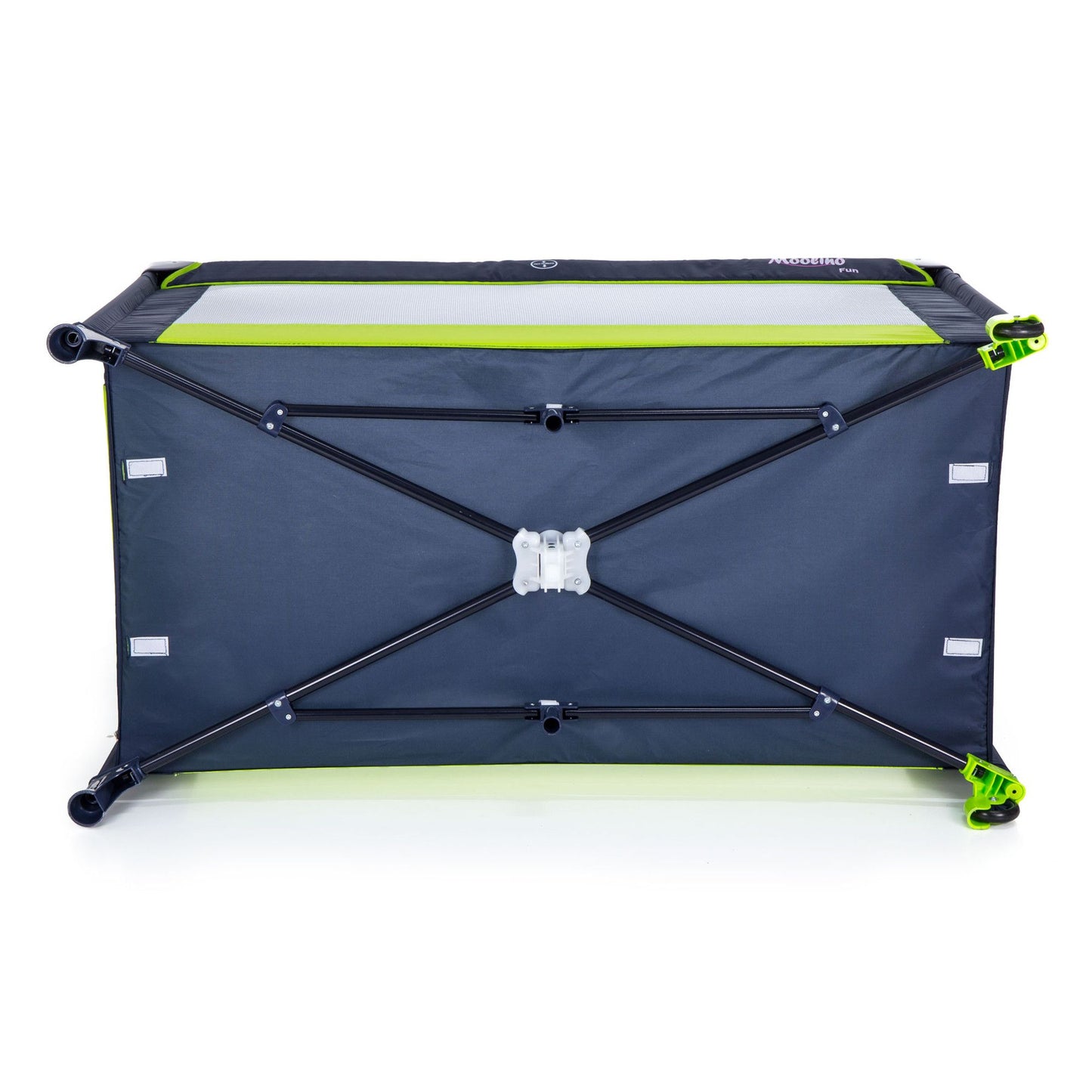 Patut Turistic pliabil Ideal Travel, ideal pentru calatorii dar si patut traditional, design solid si elastic, constructie solida in 7 puncte, material premium, saltea moale si pliabila, geanta transport inclusa culoare Verde