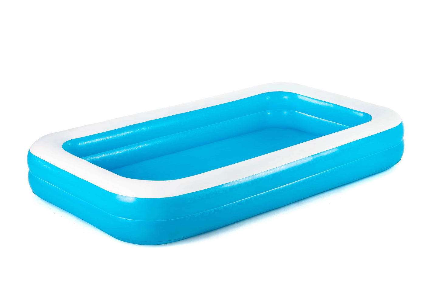 Piscina pentru familie gonflabila IDEAL Swim, Dimensiuni 305 x 183 x 46 cm, Forma rectangulara, Material PVC rezistent, Capacitate 1020 l, Culoare albastra