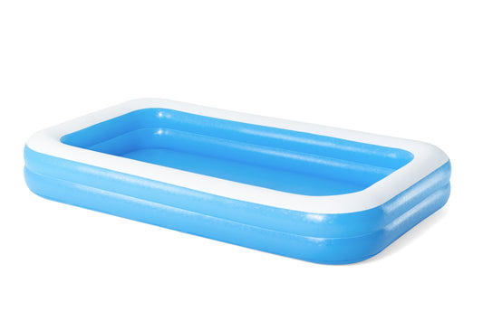Piscina pentru familie gonflabila IDEAL Swim, Dimensiuni 305 x 183 x 46 cm, Forma rectangulara, Material PVC rezistent, Capacitate 1020 l, Culoare albastra