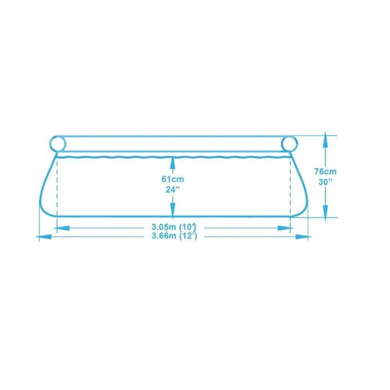 Piscina de familie cu inel gonflabil 366 x 76 cm ,5377L cu pompa filtranta inclusa, instalare rapida