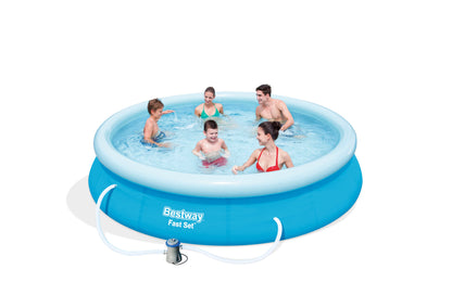 Piscina de familie cu inel gonflabil 366 x 76 cm ,5377L cu pompa filtranta inclusa, instalare rapida