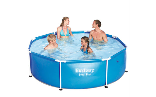 Piscina de familie pentru gradina BestWay cu cadru metalic, 244 x 61 cm, 1724 L