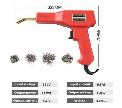 Trusa lipit plastic ideal STORE, Pistol lipit, 200 x Cleme Voltaj, Cleste, ideal pentru sudare plastic, rezistent la caldura si apa