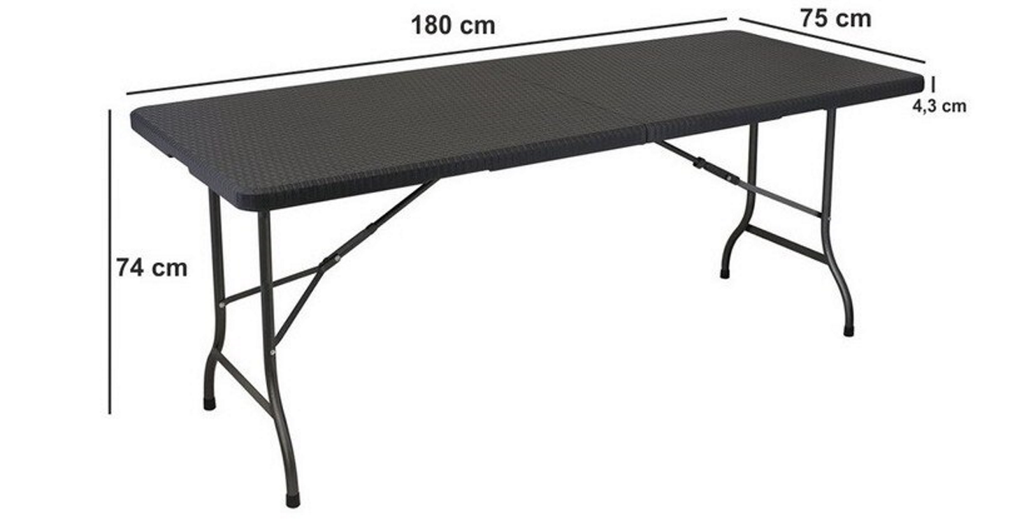 Masa Multifunctionala idealStore multiTABLE, Pliabila, Cadru din Otel, Rezistenta UV, Greutate maxima 100 Kg, Utilizare Multipla, culoare Maro