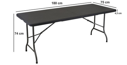 Masa Multifunctionala idealStore multiTABLE, Pliabila, Cadru din Otel, Rezistenta UV, Greutate maxima 100 Kg, Utilizare Multipla, culoare Maro