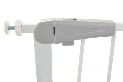 Poarta de Siguranta idealStore Safety Gate pentru Scari, dimensiuni ajustabile 75 - 103 cm, Fabricata din Otel, culoare Alb