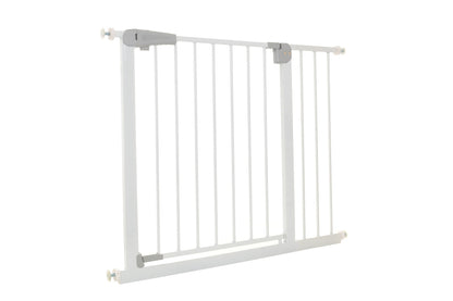 Poarta de Siguranta idealStore Safety Gate pentru Scari, dimensiuni ajustabile 75 - 103 cm, Fabricata din Otel, culoare Alb