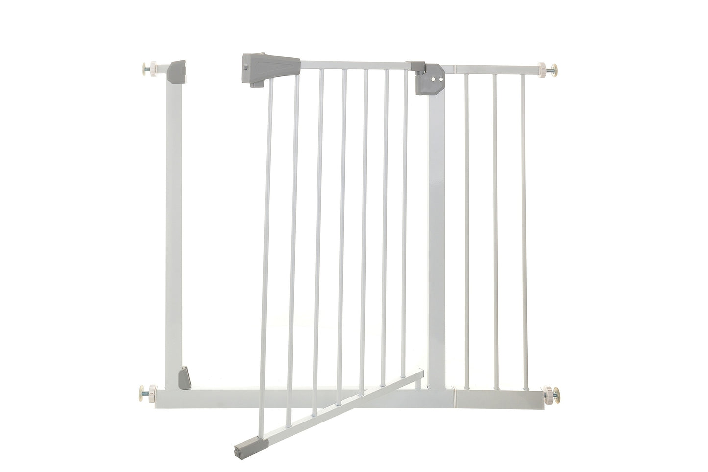 Poarta de Siguranta idealStore Safety Gate pentru Scari, dimensiuni ajustabile 75 - 103 cm, Fabricata din Otel, culoare Alb