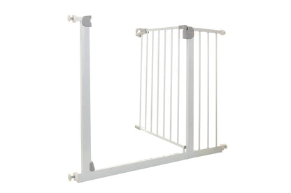 Poarta de Siguranta idealStore Safety Gate pentru Scari, dimensiuni ajustabile 75 - 103 cm, Fabricata din Otel, culoare Alb