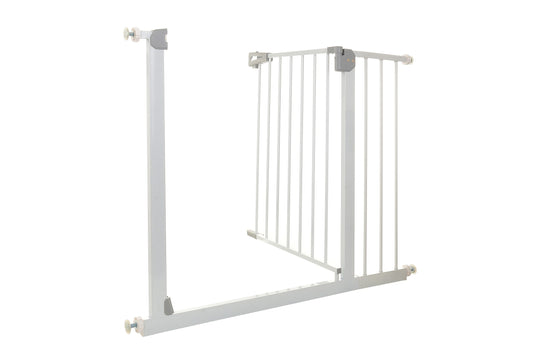 Poarta de Siguranta idealStore Safety Gate pentru Scari, dimensiuni ajustabile 75 - 103 cm, Fabricata din Otel, culoare Alb