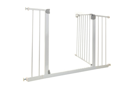 Poarta de Siguranta idealStore Safety Gate pentru Scari, dimensiuni ajustabile 75 - 117 cm, Fabricata din Otel, culoare Alb