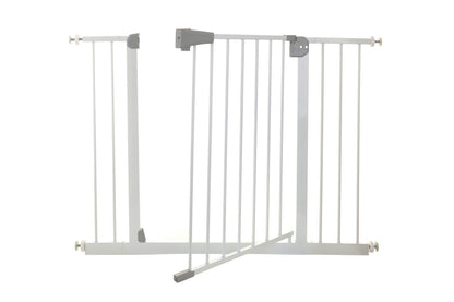 Poarta de Siguranta idealStore Safety Gate pentru Scari, dimensiuni ajustabile 75 - 117 cm, Fabricata din Otel, culoare Alb