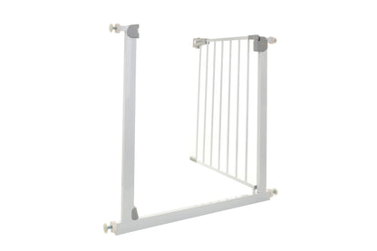 Poarta de Siguranta idealStore Safety Gate pentru Scari, dimensiuni ajustabile 75 - 85 cm, Fabricata din Otel, culoare Alb