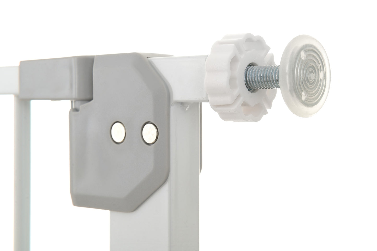 Poarta de Siguranta idealStore Safety Gate pentru Scari, dimensiuni ajustabile 75 - 85 cm, Fabricata din Otel, culoare Alb