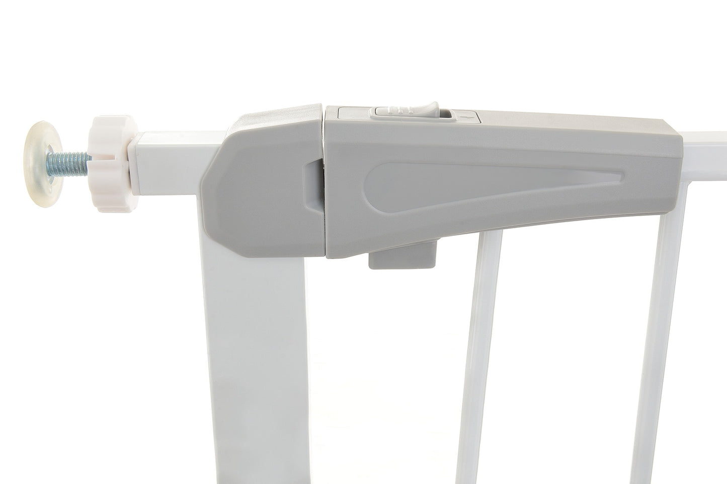 Poarta de Siguranta idealStore Safety Gate pentru Scari, dimensiuni ajustabile 75 - 85 cm, Fabricata din Otel, culoare Alb