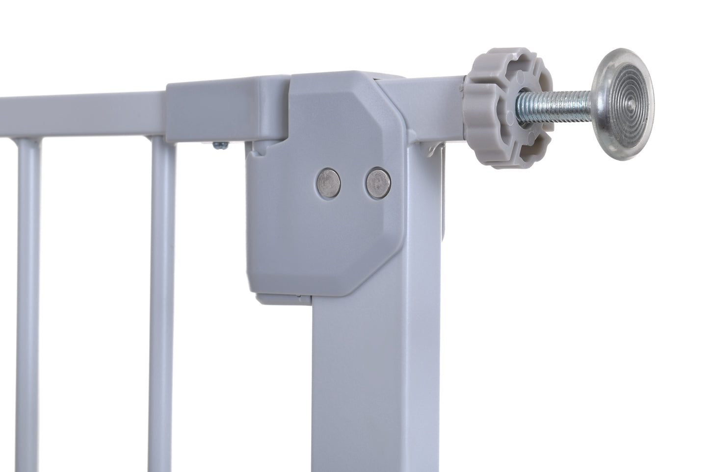 Poarta de Siguranta idealStore Safety Gate pentru Scari, dimensiuni ajustabile 75 - 103 cm, Fabricata din Otel, culoare Gri Perlat