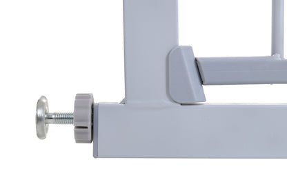 Poarta de Siguranta idealStore Safety Gate pentru Scari, dimensiuni ajustabile 75 - 103 cm, Fabricata din Otel, culoare Gri Perlat