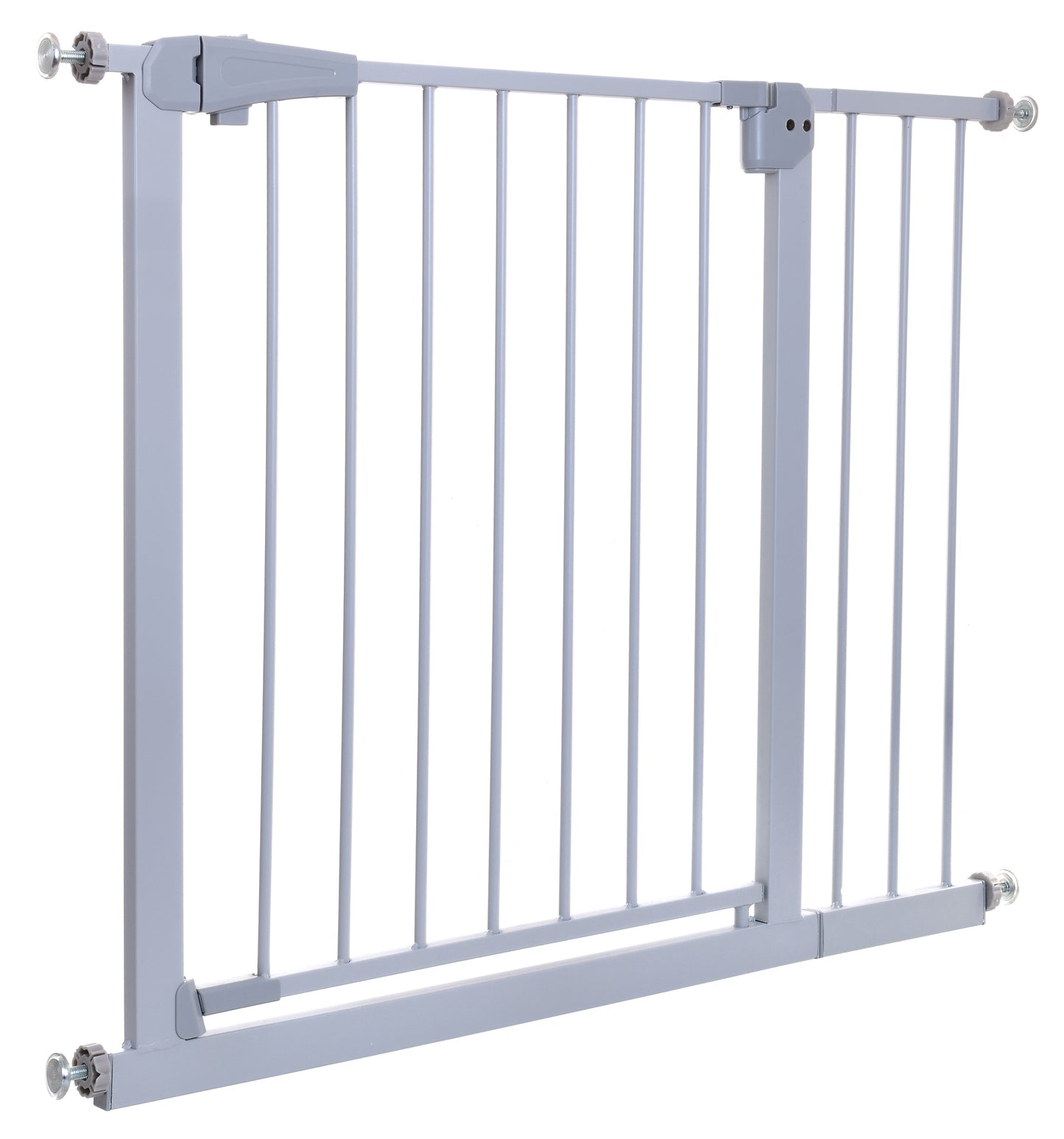 Poarta de Siguranta idealStore Safety Gate pentru Scari, dimensiuni ajustabile 75 - 103 cm, Fabricata din Otel, culoare Gri Perlat