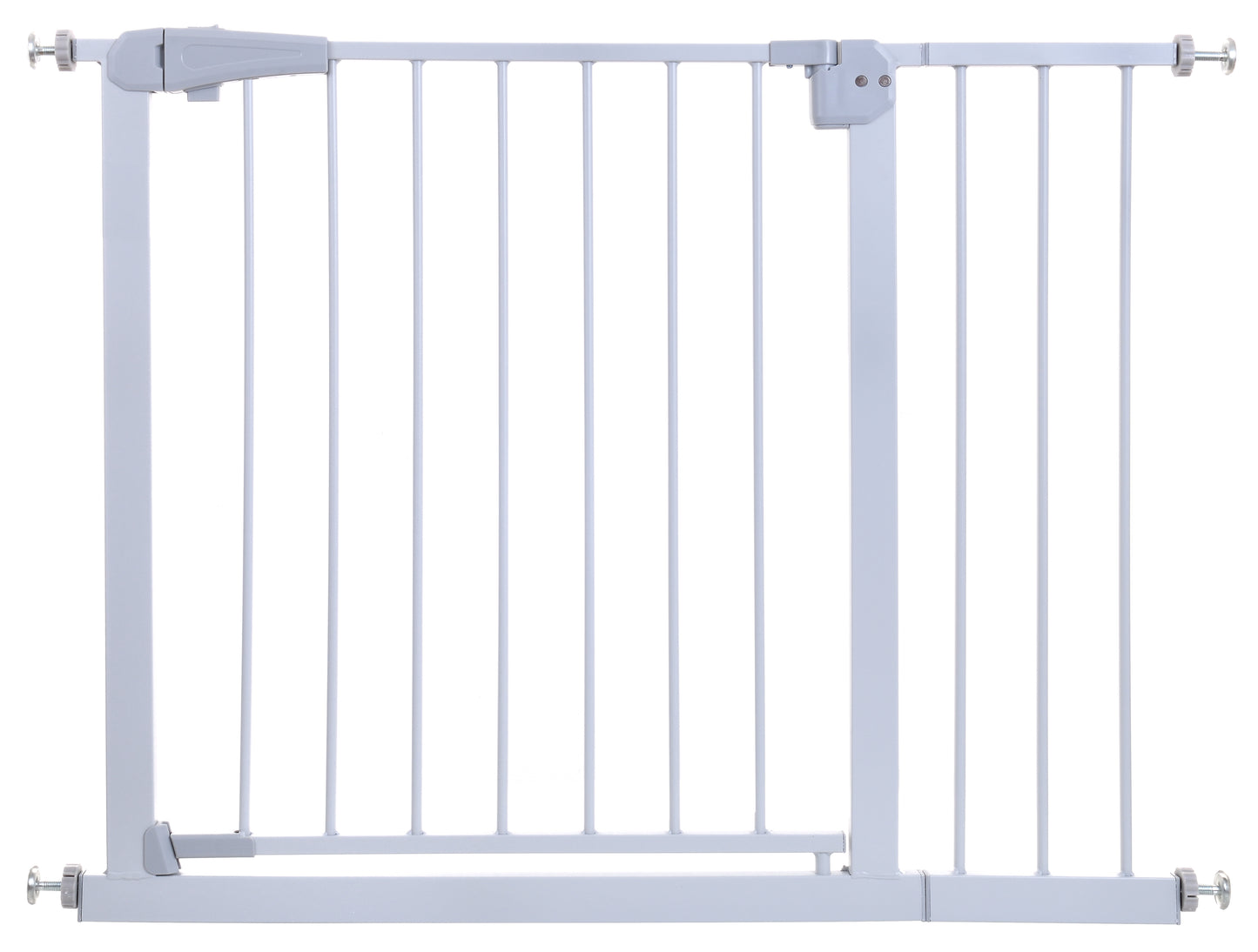 Poarta de Siguranta idealStore Safety Gate pentru Scari, dimensiuni ajustabile 75 - 103 cm, Fabricata din Otel, culoare Gri Perlat