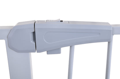 Poarta de Siguranta idealStore Safety Gate pentru Scari, dimensiuni ajustabile 75 - 85 cm, Fabricata din Otel, culoare Gri Perlat