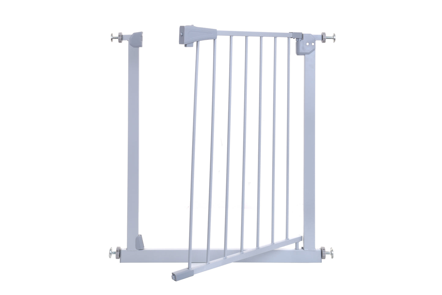 Poarta de Siguranta idealStore Safety Gate pentru Scari, dimensiuni ajustabile 75 - 85 cm, Fabricata din Otel, culoare Gri Perlat