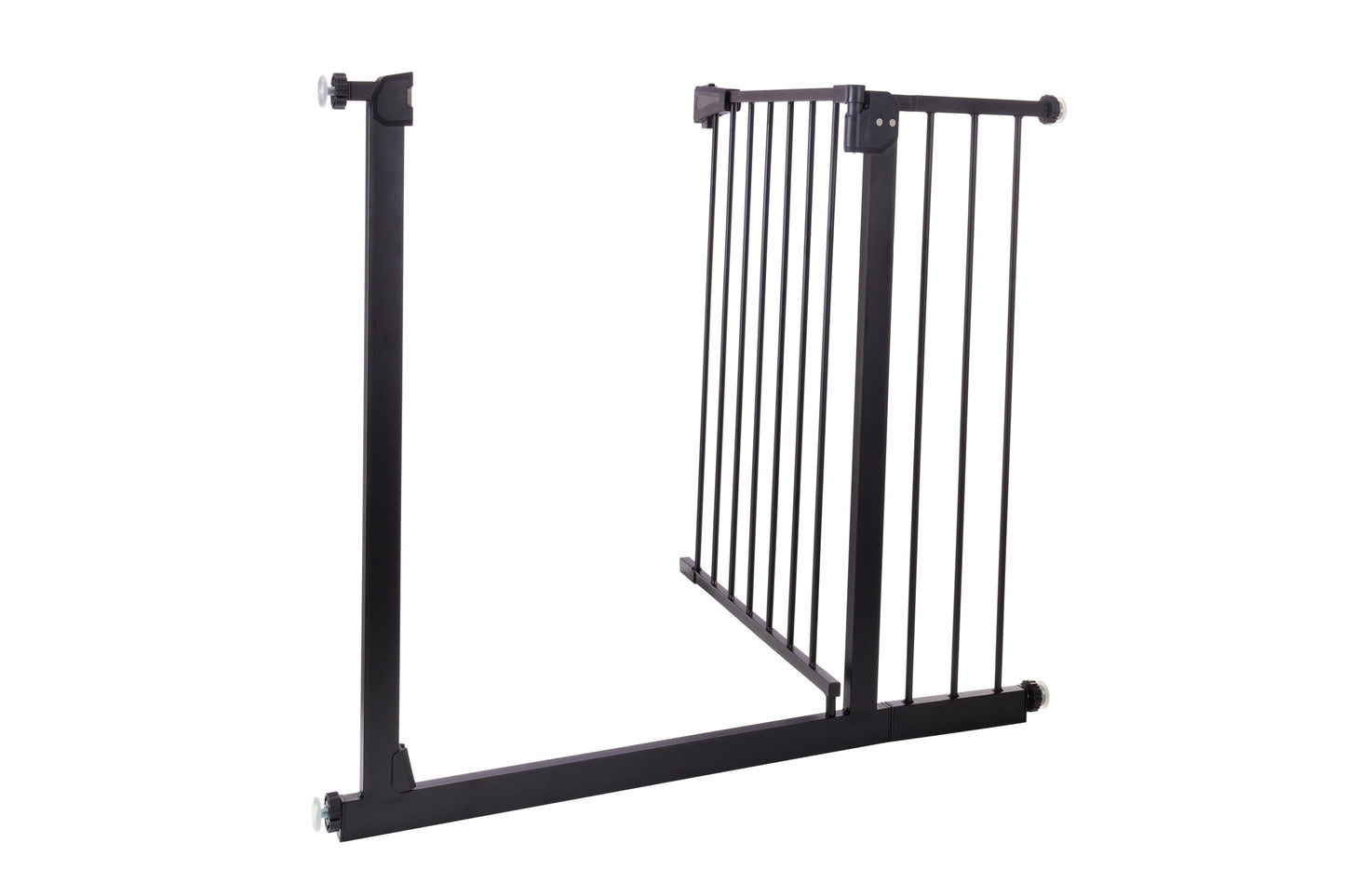 Poarta de Siguranta idealStore Safety Gate pentru Scari, dimensiuni ajustabile 75 - 103 cm, Fabricata din Otel, culoare Neagra