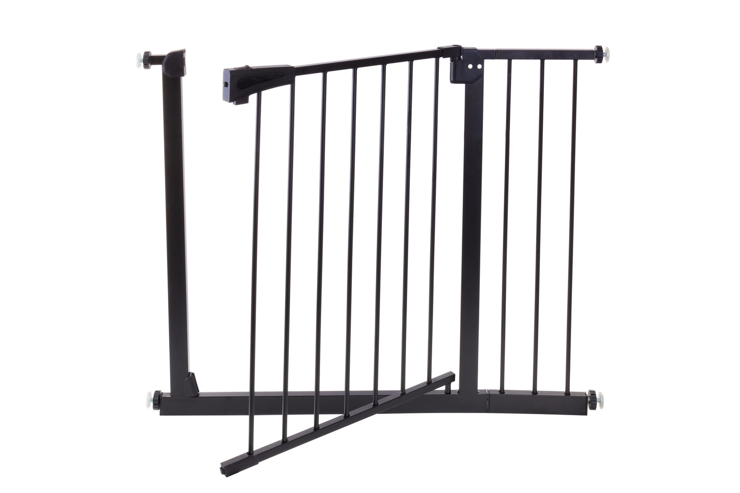 Poarta de Siguranta idealStore Safety Gate pentru Scari, dimensiuni ajustabile 75 - 103 cm, Fabricata din Otel, culoare Neagra